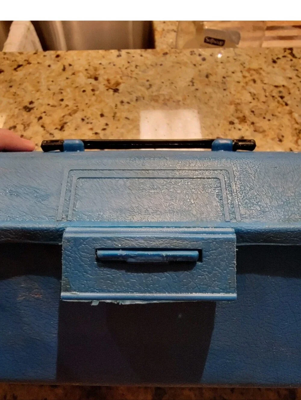 Vintage Small Blue Plastic Utility Box 12